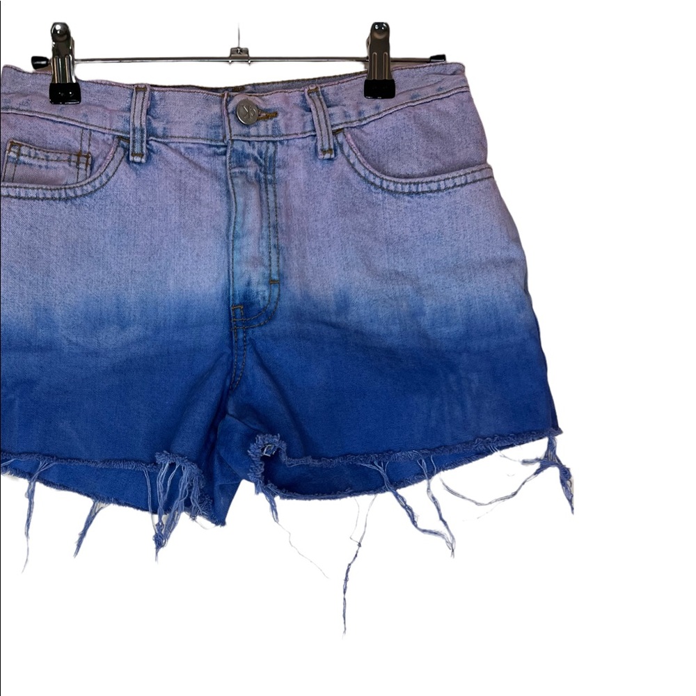 Calvin Klein Vintage Custom Dipped Dyed Cut Off Jean Shorts Size 2